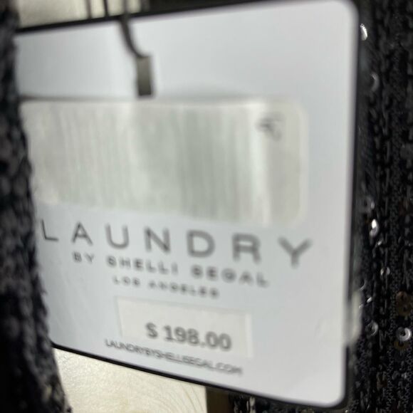 New with tags Laundry by Shelli Segal red black sequin long sleeve dress, sz 6 - Picture 13 of 15